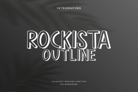 Rockista Outline: A Modern Sans Serif Font for Creative Branding Projects